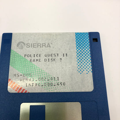 Police Quest 2 (PC, 1988) Complete in Original Box w Inserts CIB