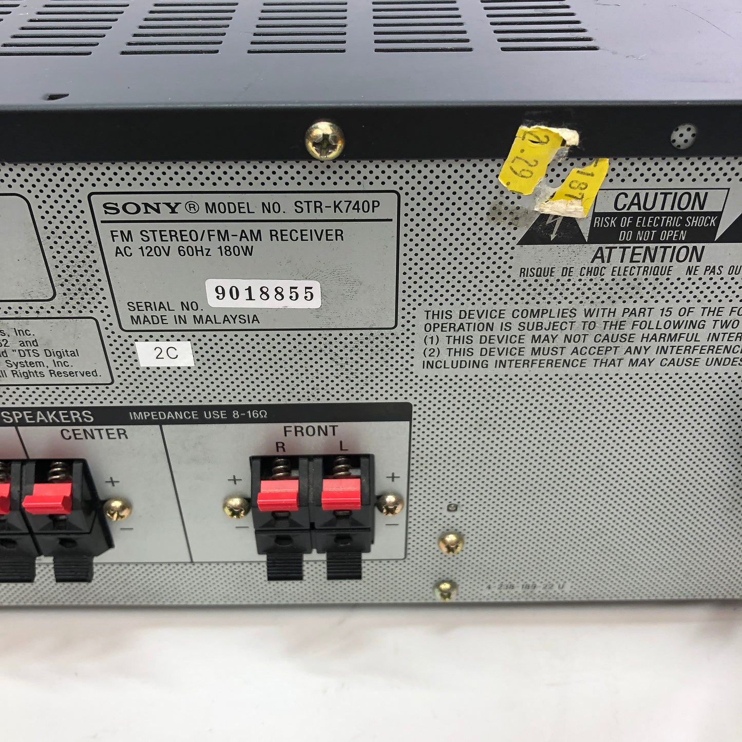 Sony Receiver STR-K740P FM Stereo/ FM-AM Receiver