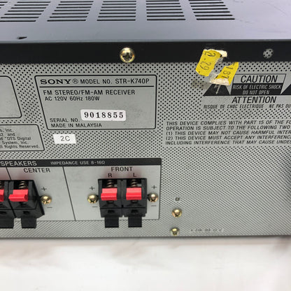 Sony Receiver STR-K740P FM Stereo/ FM-AM Receiver