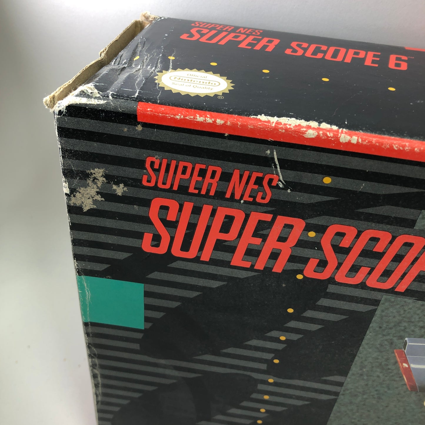 Super Nintendo Super Scope 6 Controller SNS-013 Gray Complete w Original Box 