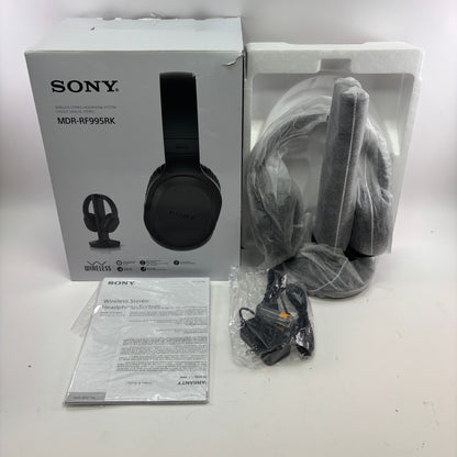 New Sony MDR-RF995RK Wireless Stereo Headset Black MDR-RF995RK Open Box