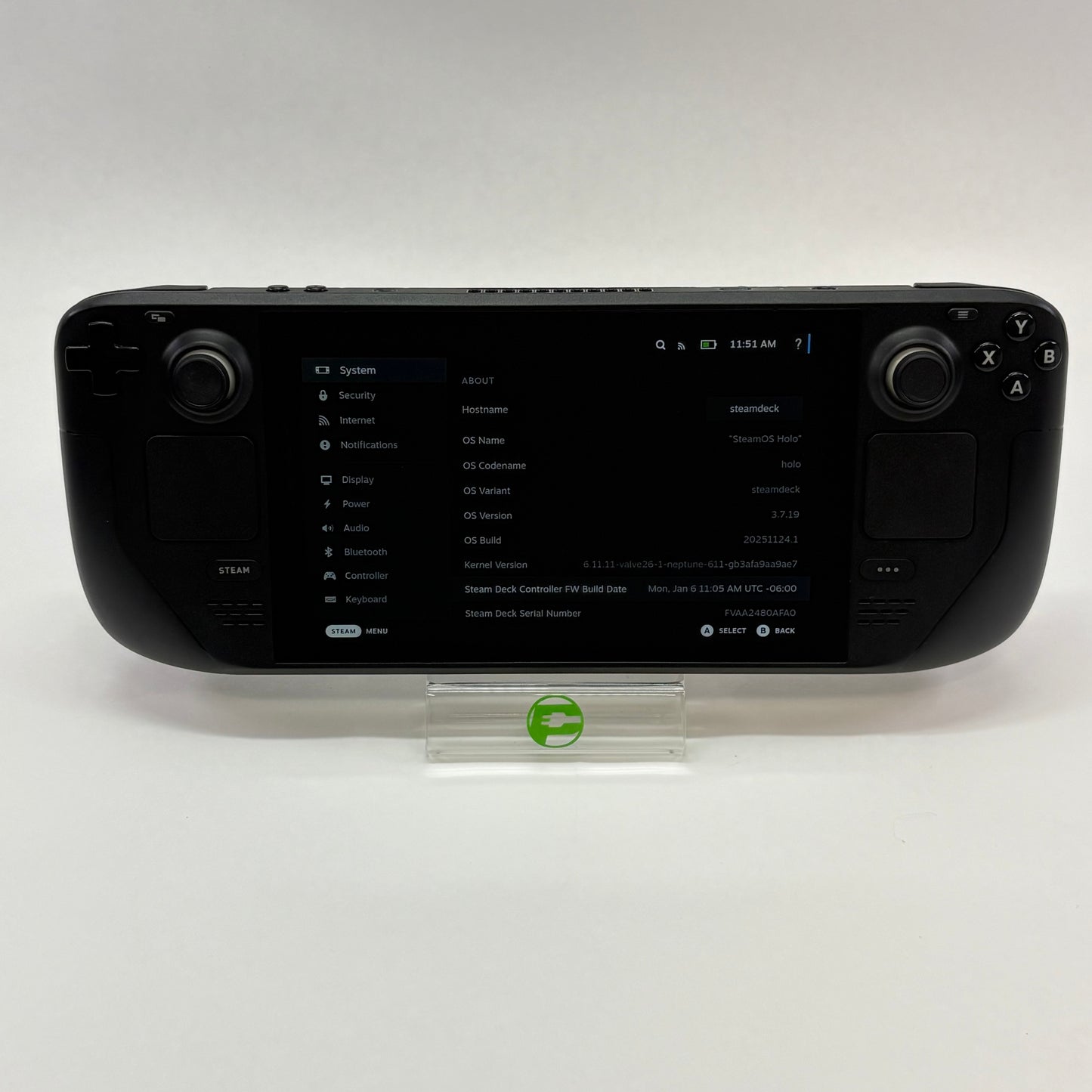 Valve Steam Deck 7" AMD 7nm Ryzen APU 16GB RAM 512GB Black 1010