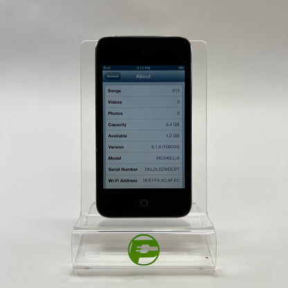 Apple iPod Touch 4th Gen 8GB Black MC540LL/A