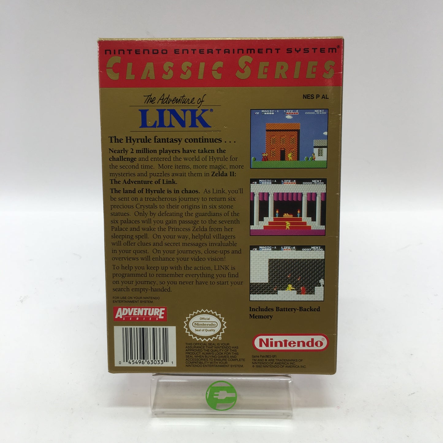The Adventure of Link Zelda II (Nintendo NES, 1985) Tested Works