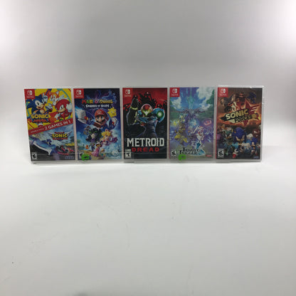 Lot of 5 Nintendo Switch Games, Sonic, Mario, Metroid Dread, Trinity Trigger