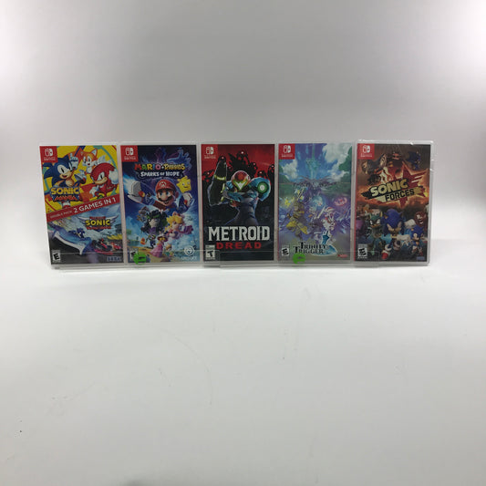 Lot of 5 Nintendo Switch Games, Sonic, Mario, Metroid Dread, Trinity Trigger