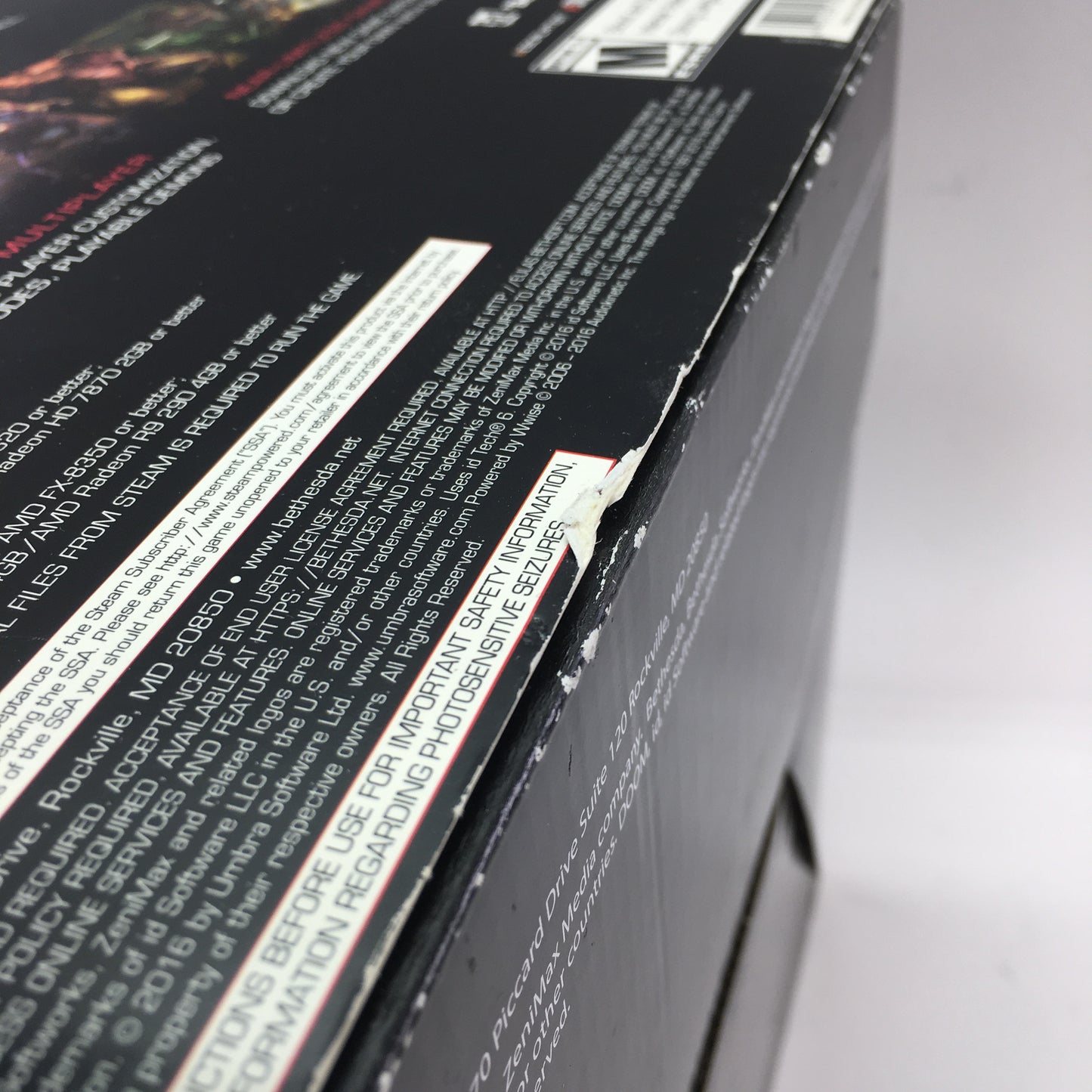 Doom [Collector's Edition] (PC, 2016) Revenant Statue, Box, Game, No Cards