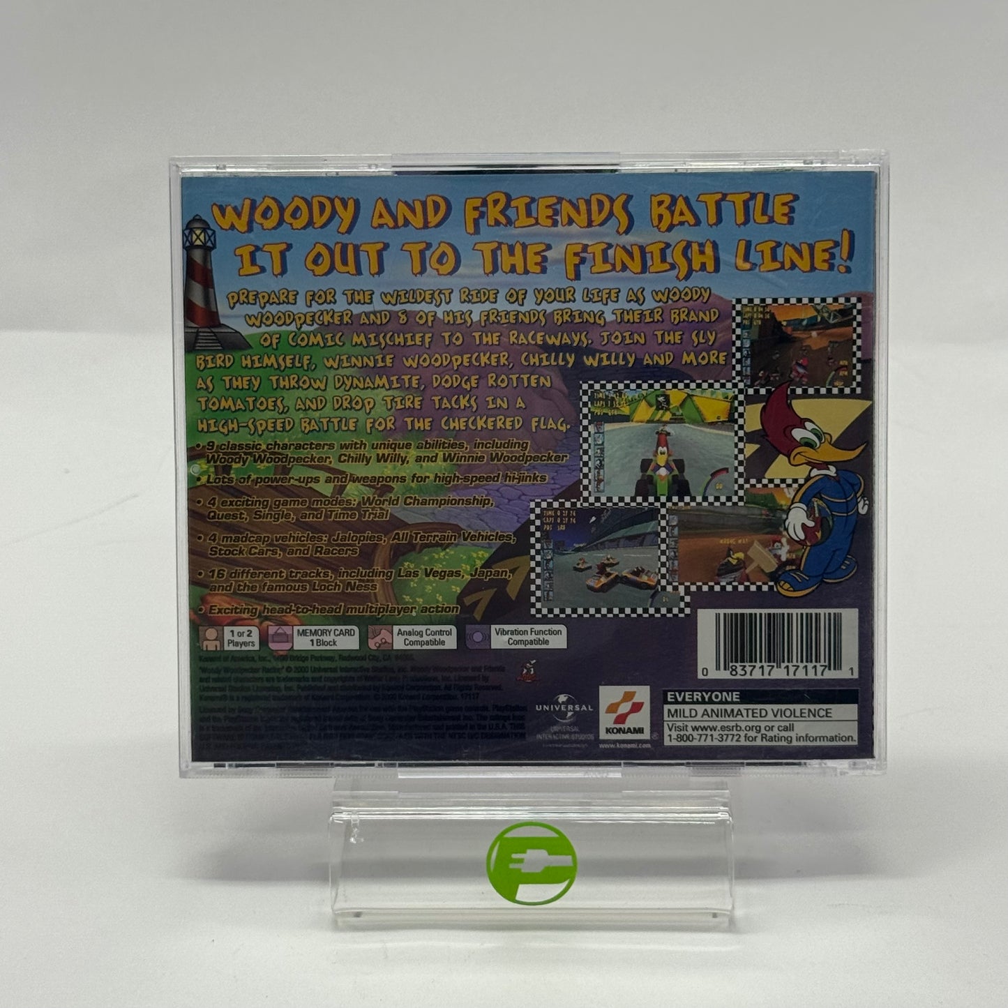 Woody Woodpecker Racing (Sony PlayStation 1 PS1, 1999)