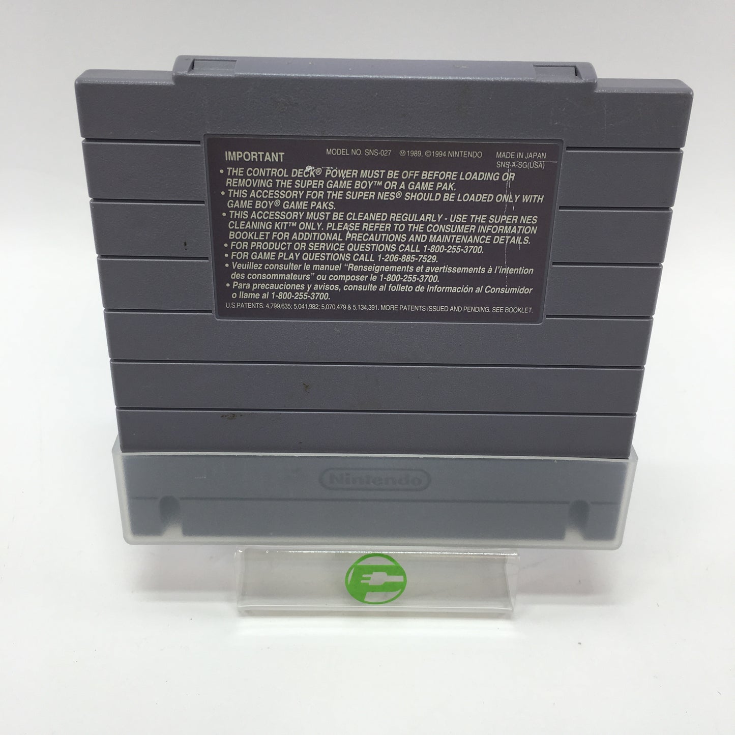 Nintendo Super Game Boy Adapter Gray SNS-027