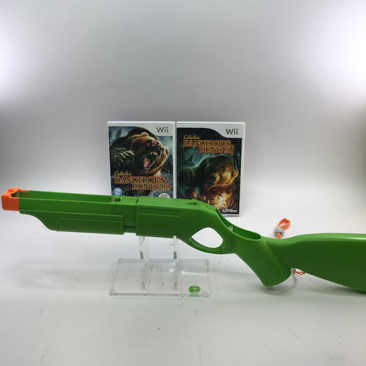 Cabela's Shotgun Controller for Wii Systems w 2 CIB Games