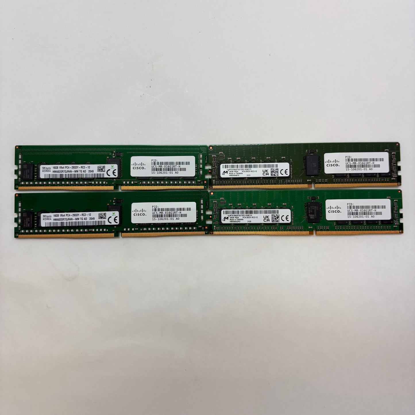 Cisco 64GB (4x16GB) RAM DDR4 2933MHz UCS-MR0X16G1RT-H 1Rx4 Server RAM