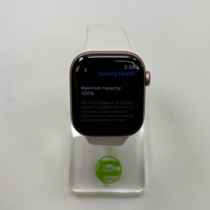 GPS Only Apple Watch Series 11 42MM Rose Gold Aluminum WhiteSport Band MEU04LW/A