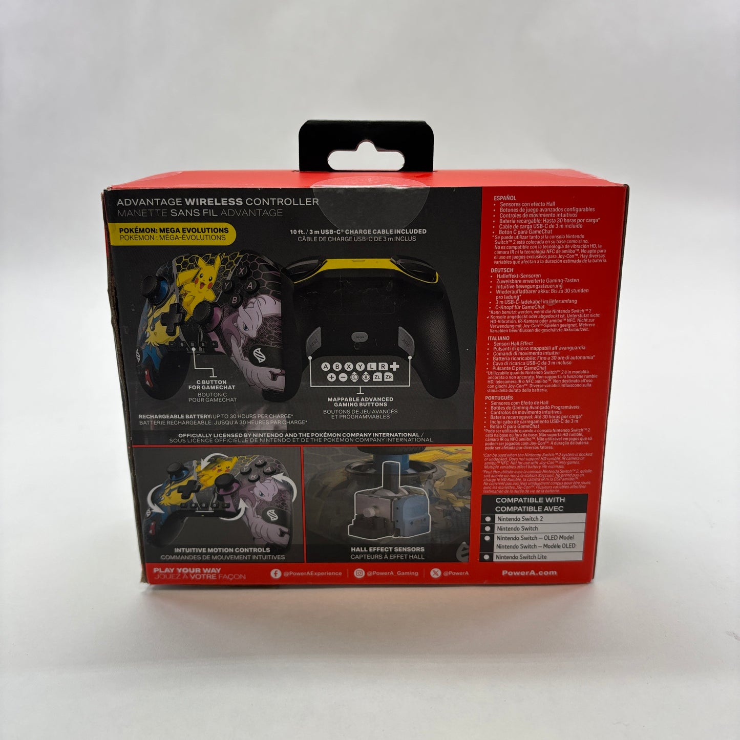 Open box PowerA Switch 2 Pokemon Wireless Controller Multi-Colored