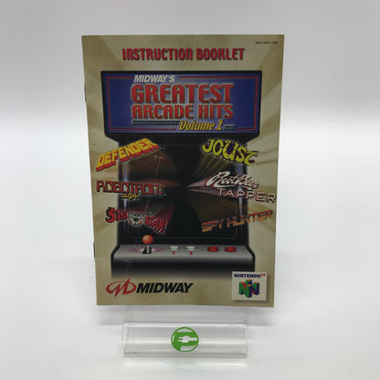 Greatest Arcade Hits Volume 1 (Nintendo 64 N64, 2000) Tested Works
