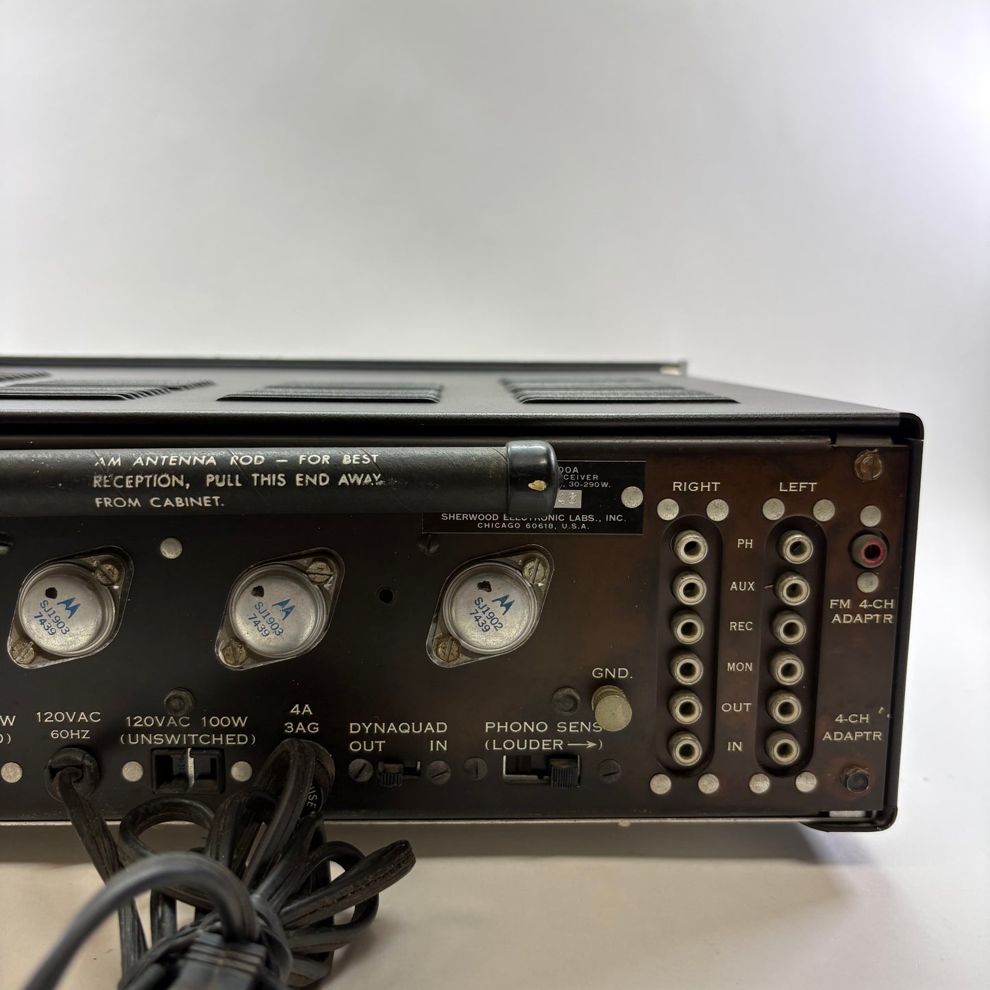 Broken Sherwood S-7900A Stereo/Dynaquad Receiver Read Description