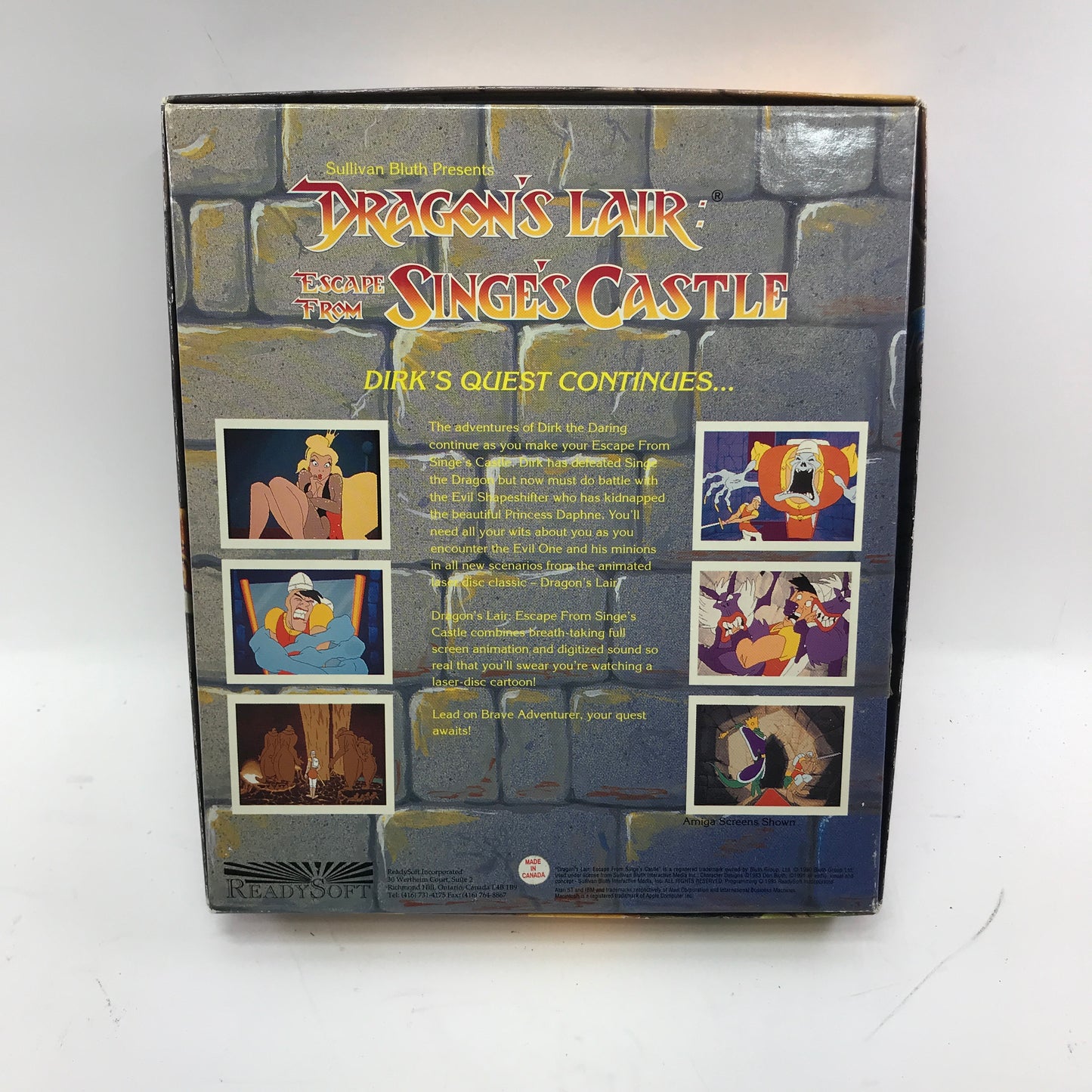 Dragon’s Lair: Escape from Singe’s Castle (PC, 1991) in Original Box w Poster