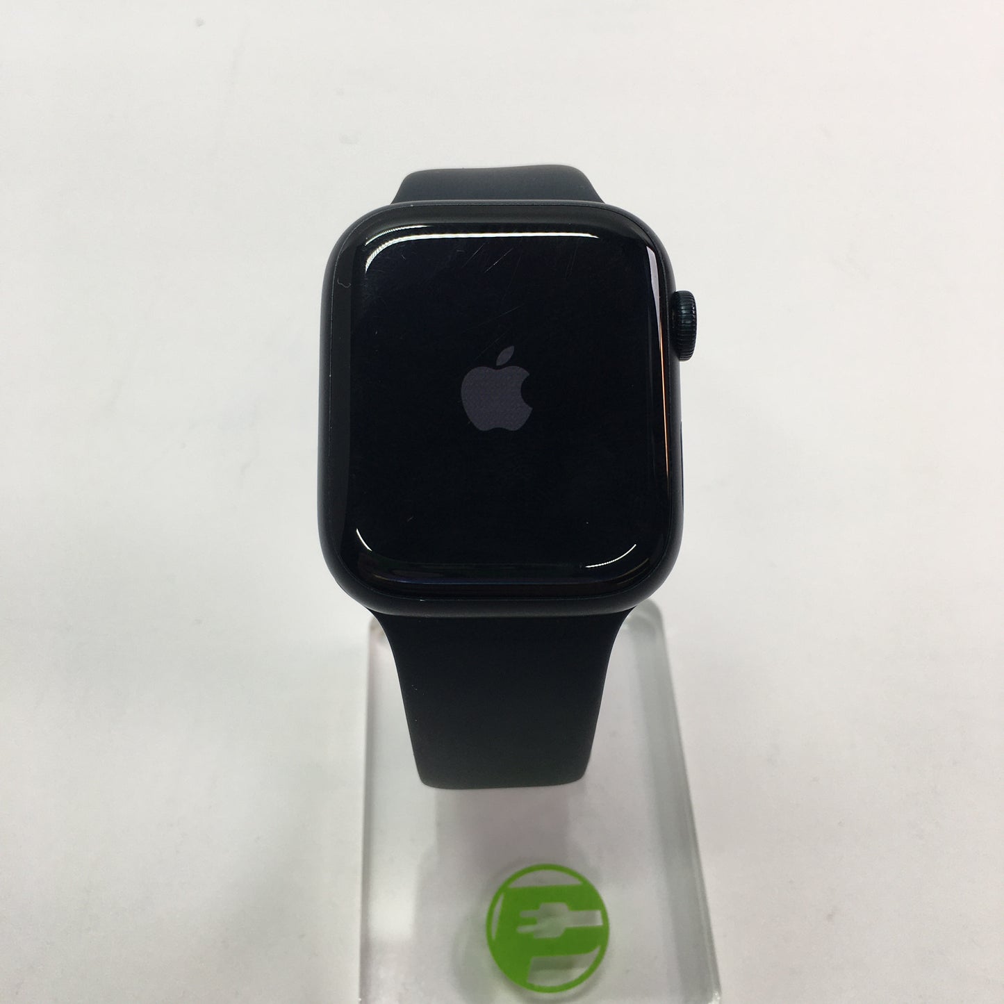 GPS Only Apple Watch Series 8 45MM Black Aluminum Blue Sport Band NVS