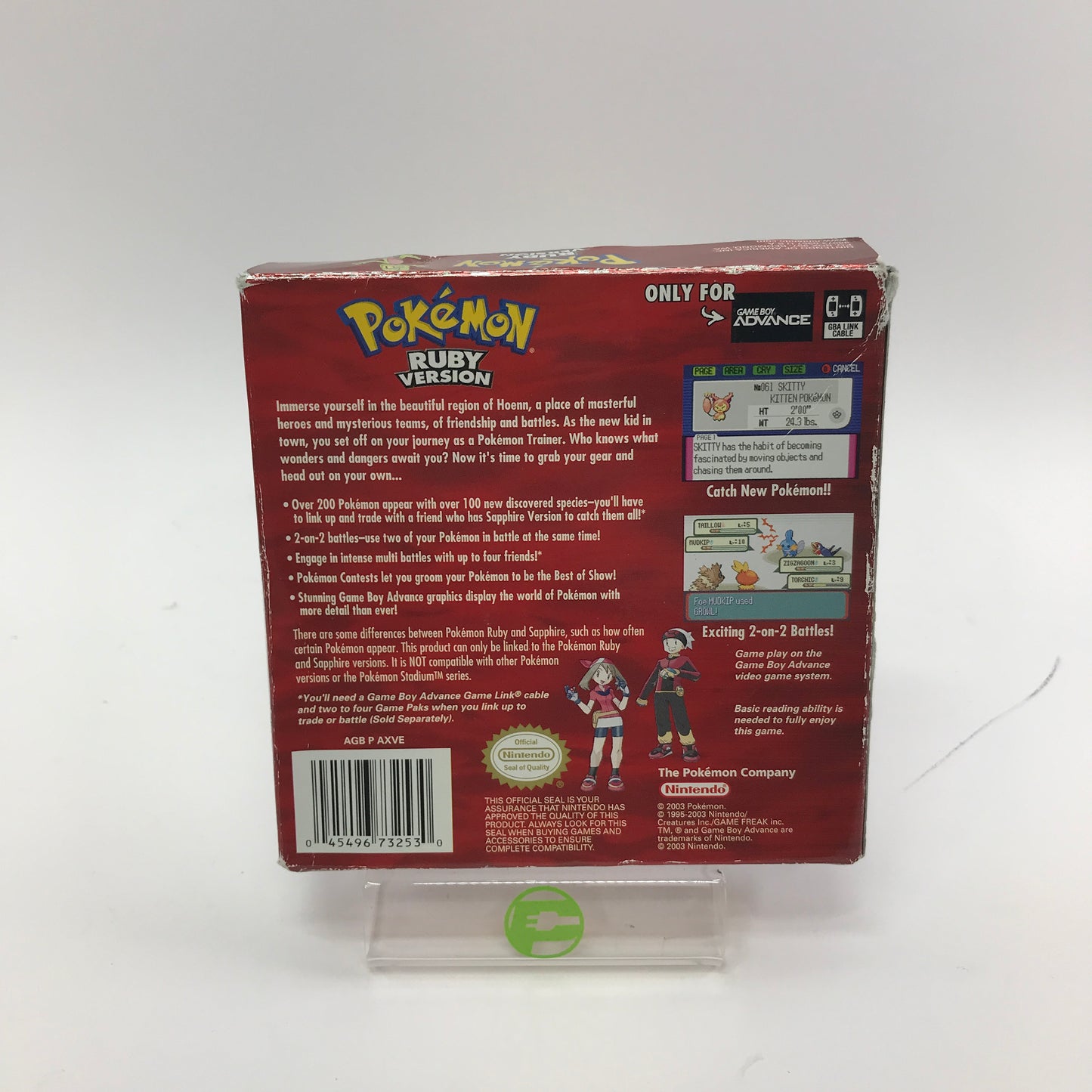 Pokemon Ruby  (Nintendo GameBoy Advance, 2003) No Game Box Only All Inserts