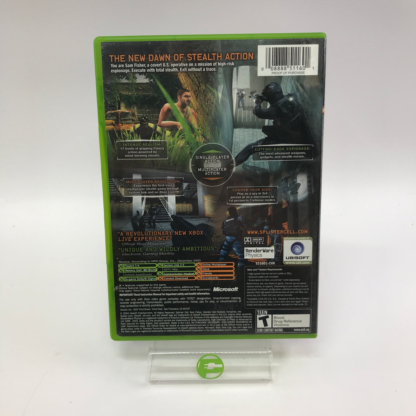 Splinter Cell Pandora Tomorrow (Microsoft Xbox, 2004) CIB
