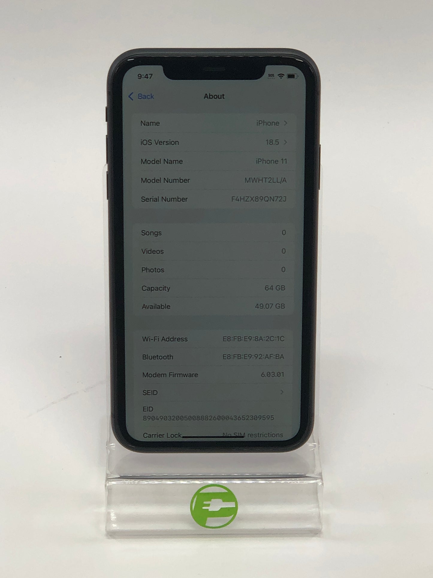 Unlocked Apple iPhone 11 64GB Black