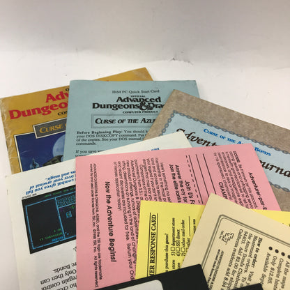 Advanced Dungeons & Dragons Curse of the Azure Bonds (PC, 1989) in Original Box