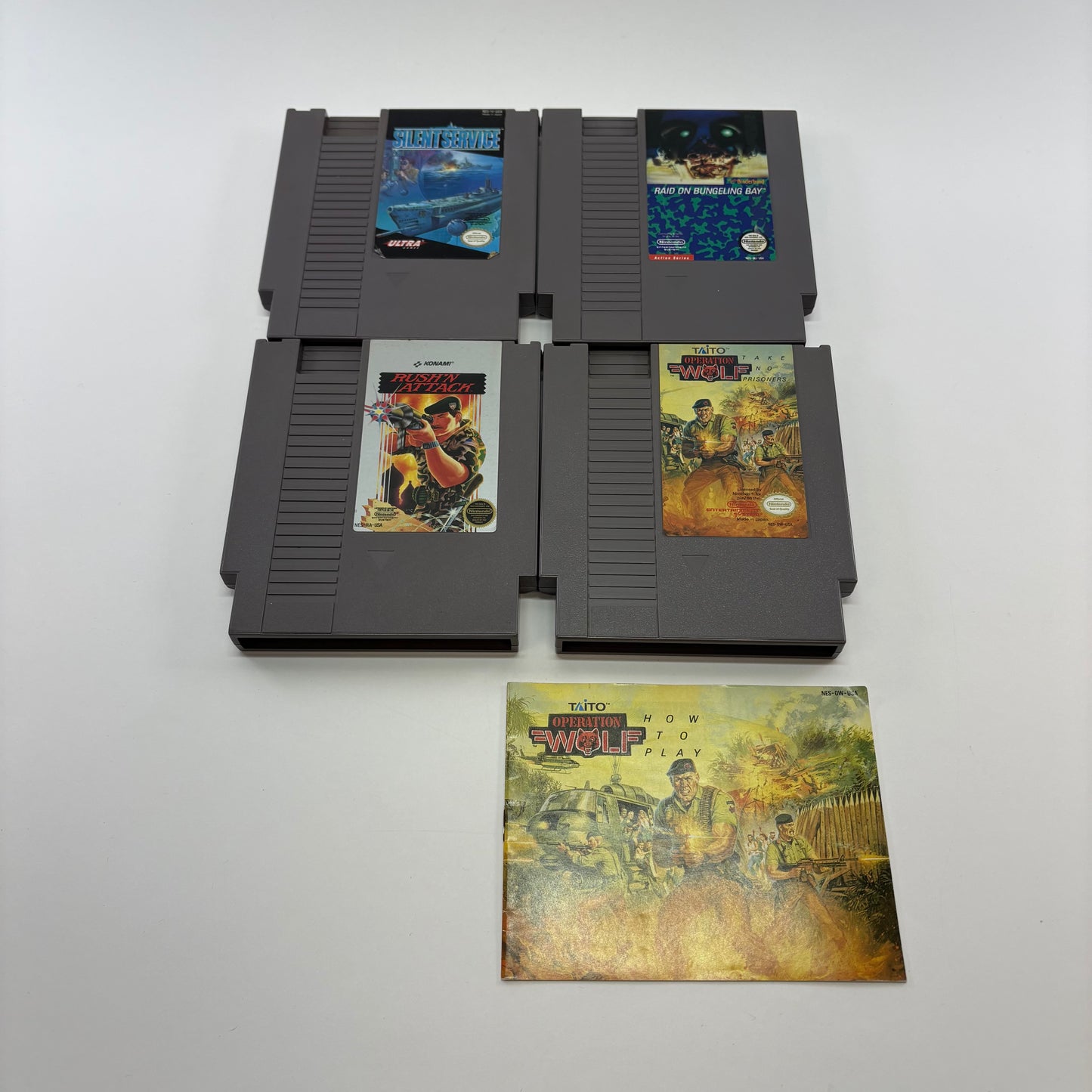 Lot of 4 Nintendo NES Games War