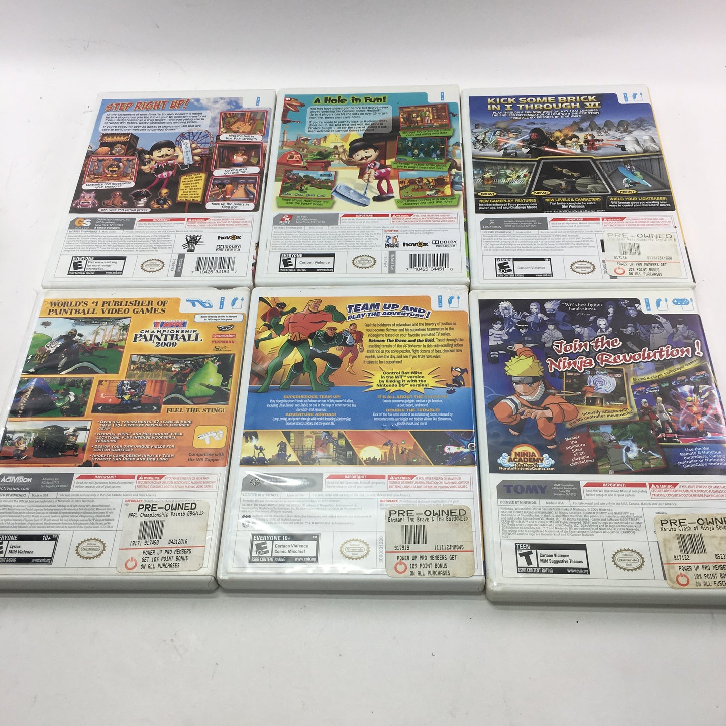 Lot of 55 Nintendo Wii Games [Mario Power Tennis, Donkey Kong, Just Dance, More]