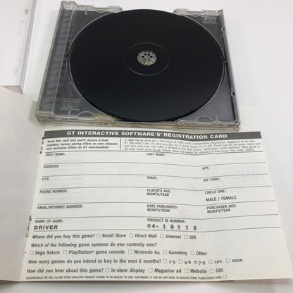 Driver (Sony PlayStation 1 PS1, 1999) CIB w/ Registration Card