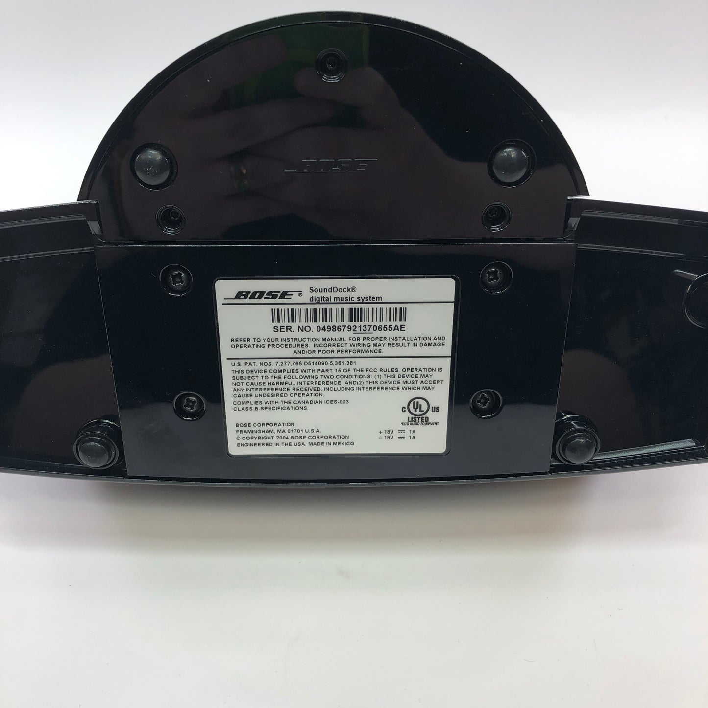 Bose SoundDock Digital Music System Black 2137 No Remote