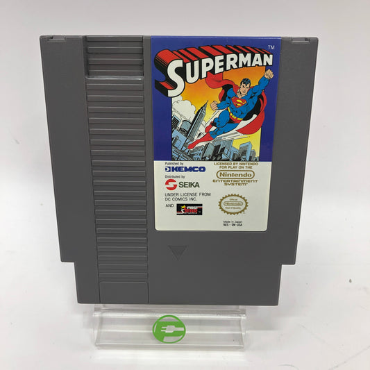 Superman (Nintendo NES, 1988) Cartridge and Manual Only w/ Dust Cover