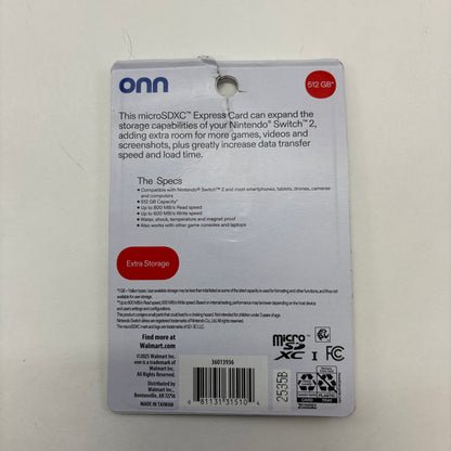 New Onn MicroSDXC 512GB 2535B