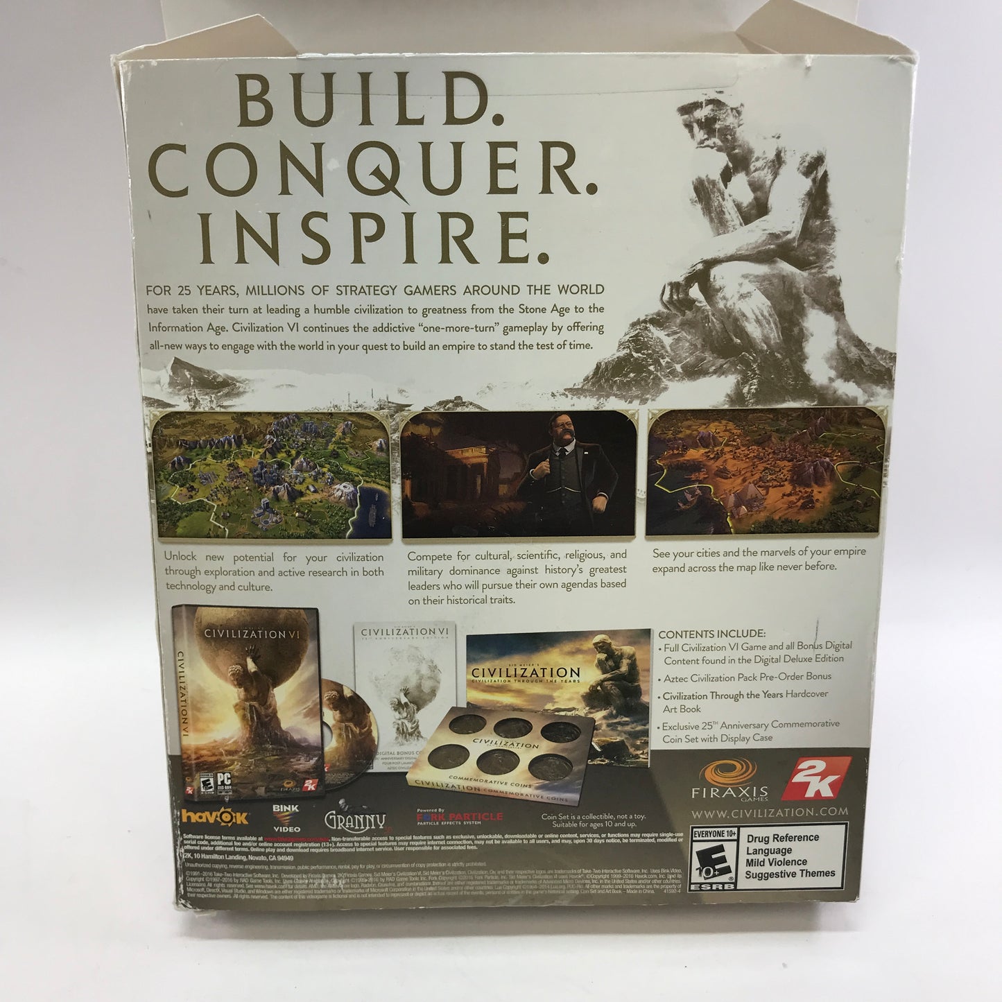 Civilization VI [Anniversary Edition] (PC, 2016) Complete in Box w/ Coins, CIB