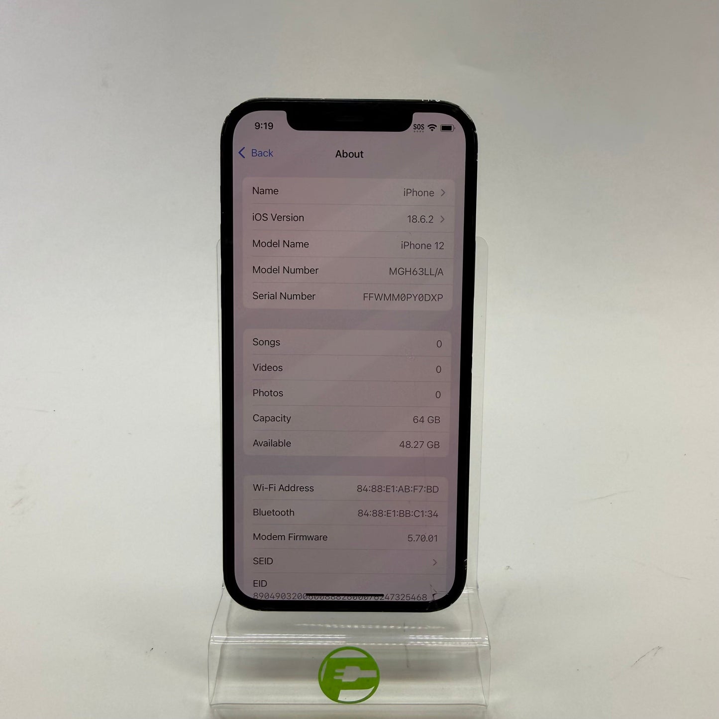 Broken Unlocked Apple iPhone 12 64GB MGH63LL/A Read Description