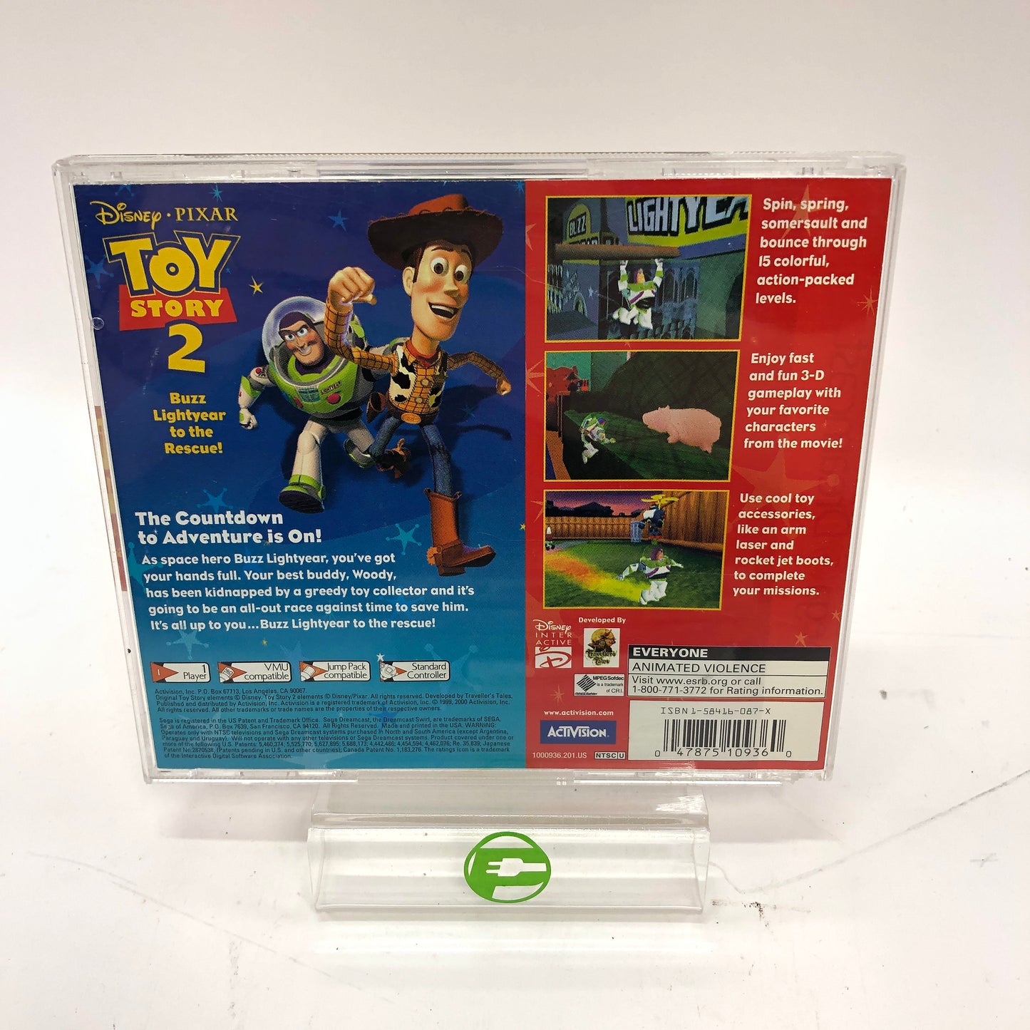 Toy Story 2 (Sega Dreamcast, 2000) Original Box, No Manual