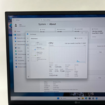 LG Gram 17ZB90R 17" i7-1360P 2.2GHz 16GB RAM 1TB SSD