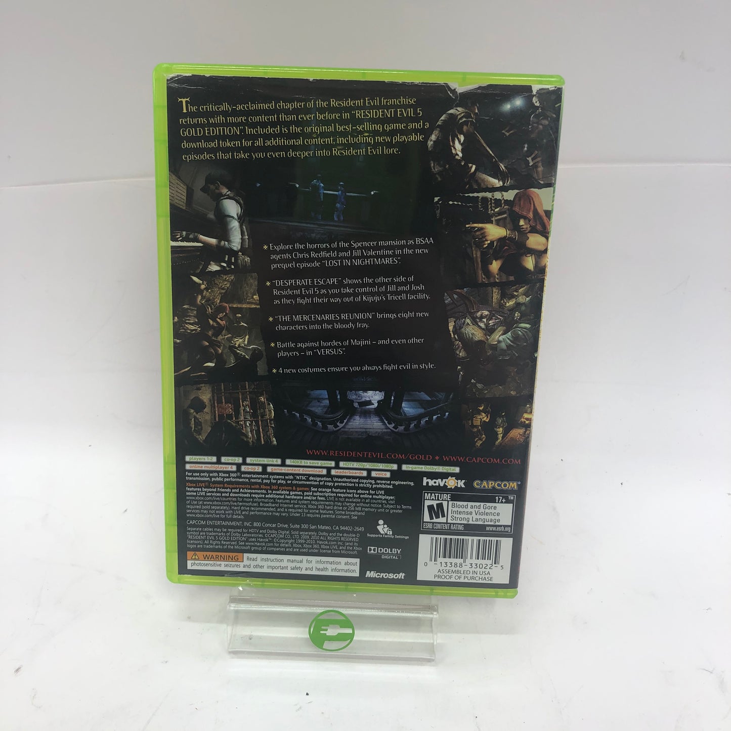 Resident Evil 5 [Gold Edition] (Microsoft Xbox 360, 2010) CIB