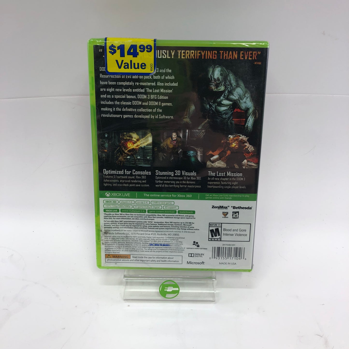 New Doom 3 BFG Edition (Microsoft Xbox 360, 2012) Factory Sealed