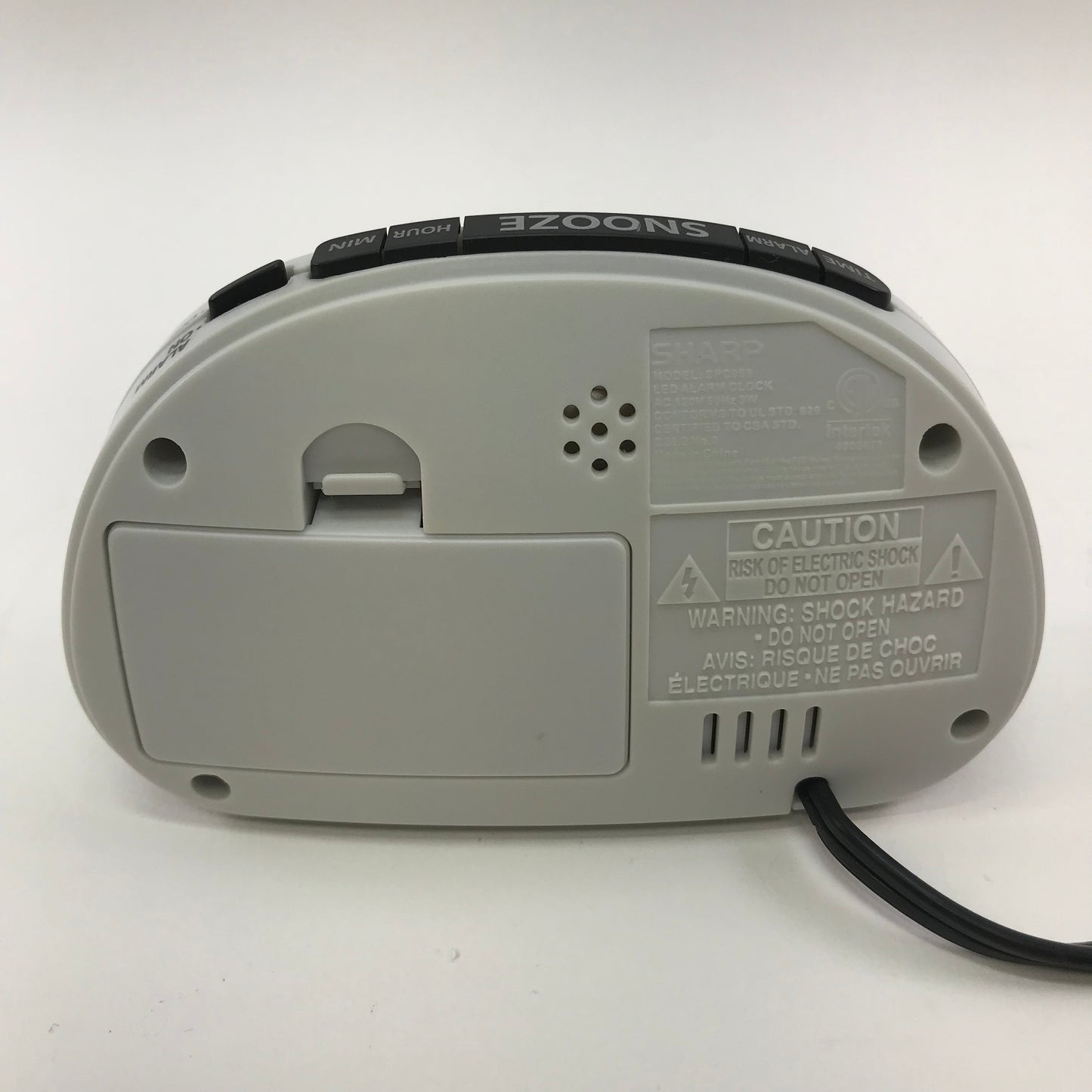 Sharp Basic Small Digital Alarm Clock SPC-089, Snooze, Red Numbers