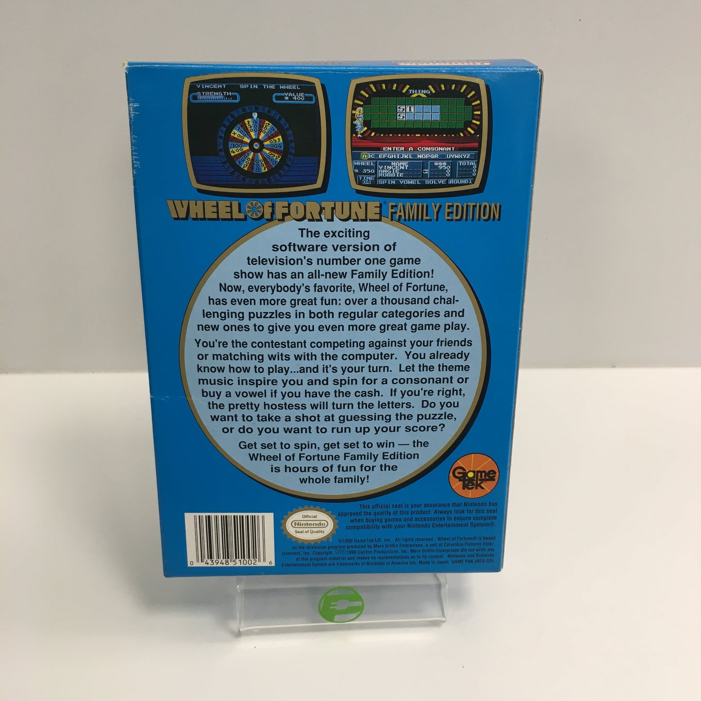 Wheel of Fortune Family Edition (Nintendo NES, Tested Works