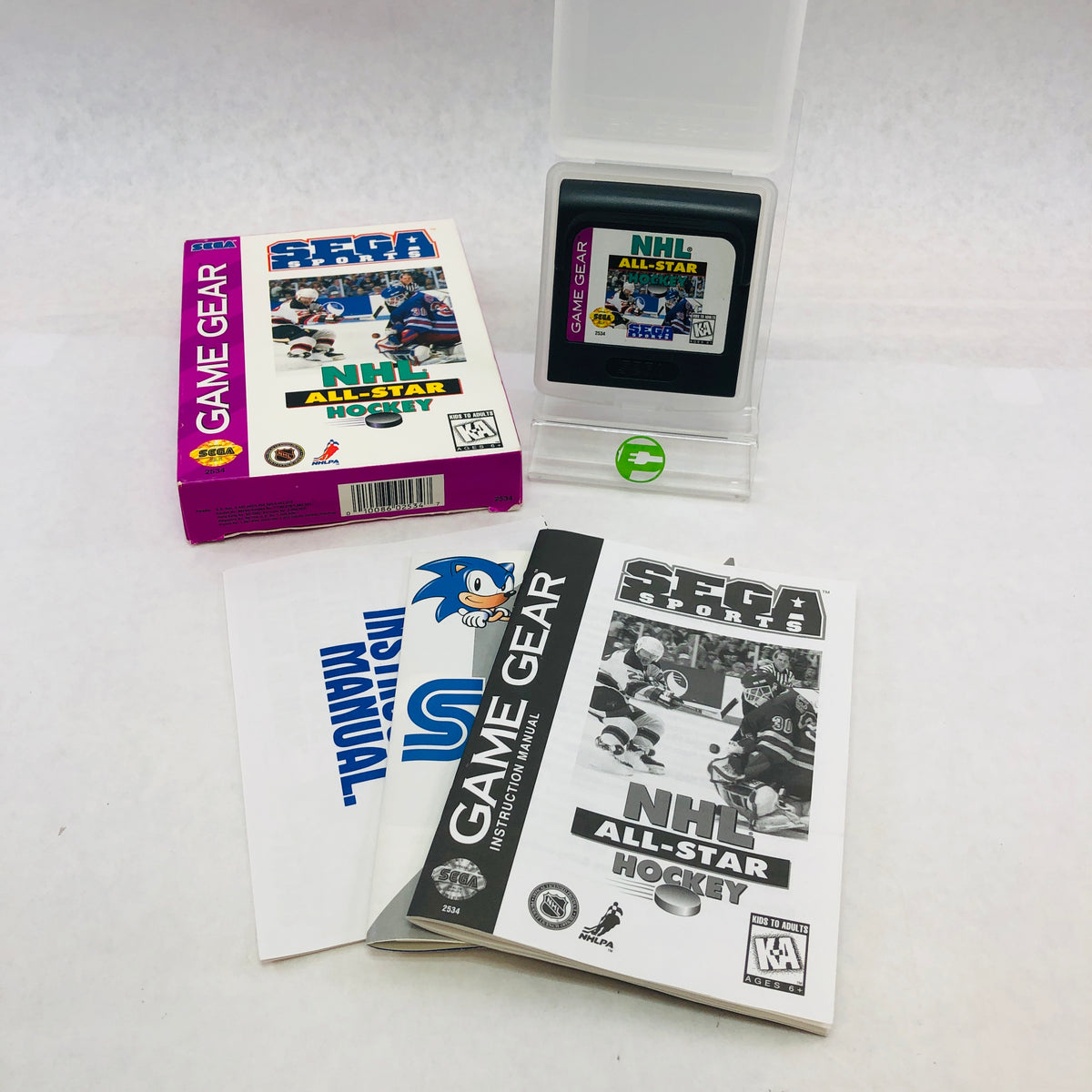 NHL All-Star Hockey (Sega Game Gear, 1994) Complete in Original Box CIB