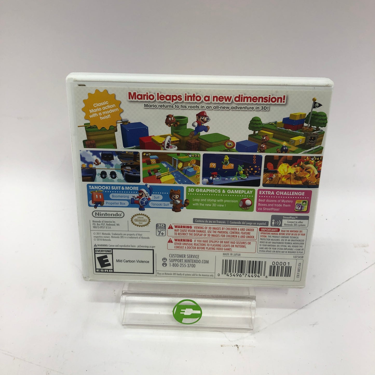 Super Mario 3D Land[Nintendo Selects](Nintendo 3DS 2018)w Original Box No Manual