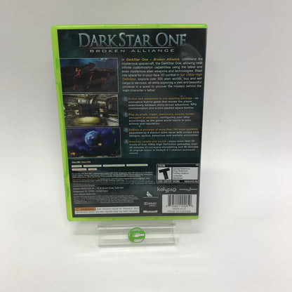 DarkStar One: Broken Alliance (Microsoft Xbox 360, 2010) CIB w Dust Cover