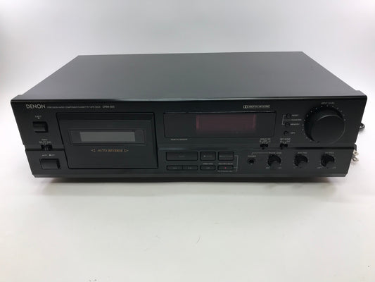 Denon DRM-555 Cassette Tape Deck Black With Auto Reverse - Dolby B-C NR HX Pro
