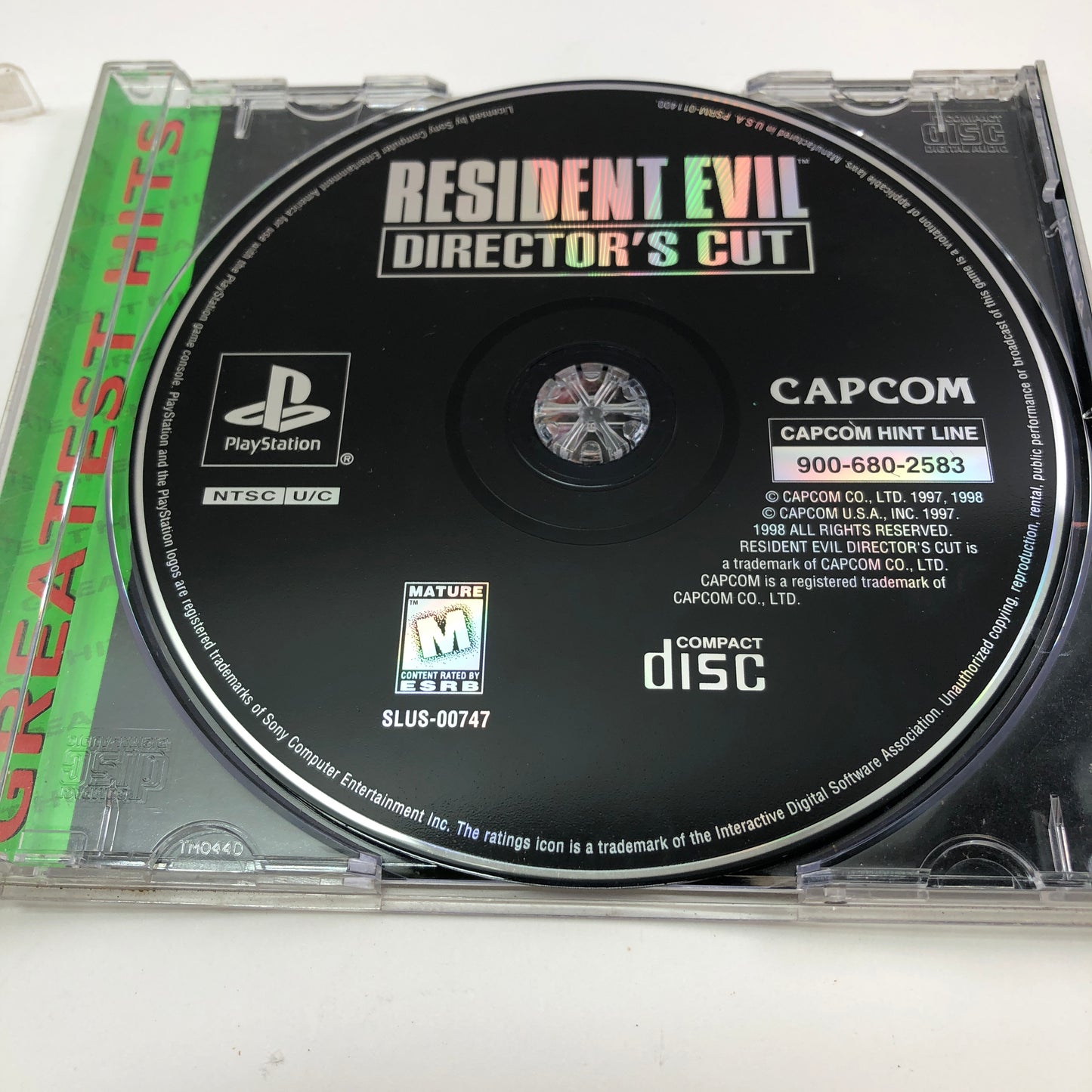 Resident Evil Director's Cut [Greatest Hits] (Sony PlayStation 1 PS1, 1998)