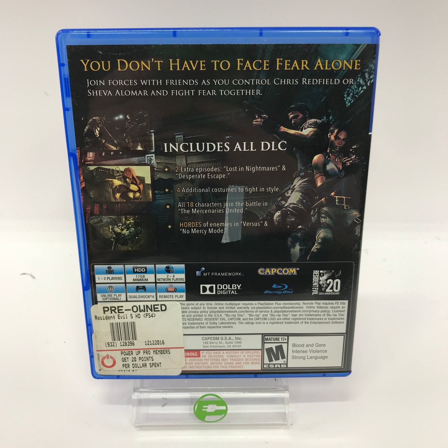 Resident Evil 5 (Sony PlayStation 4 PS4, 2016) With Original Box