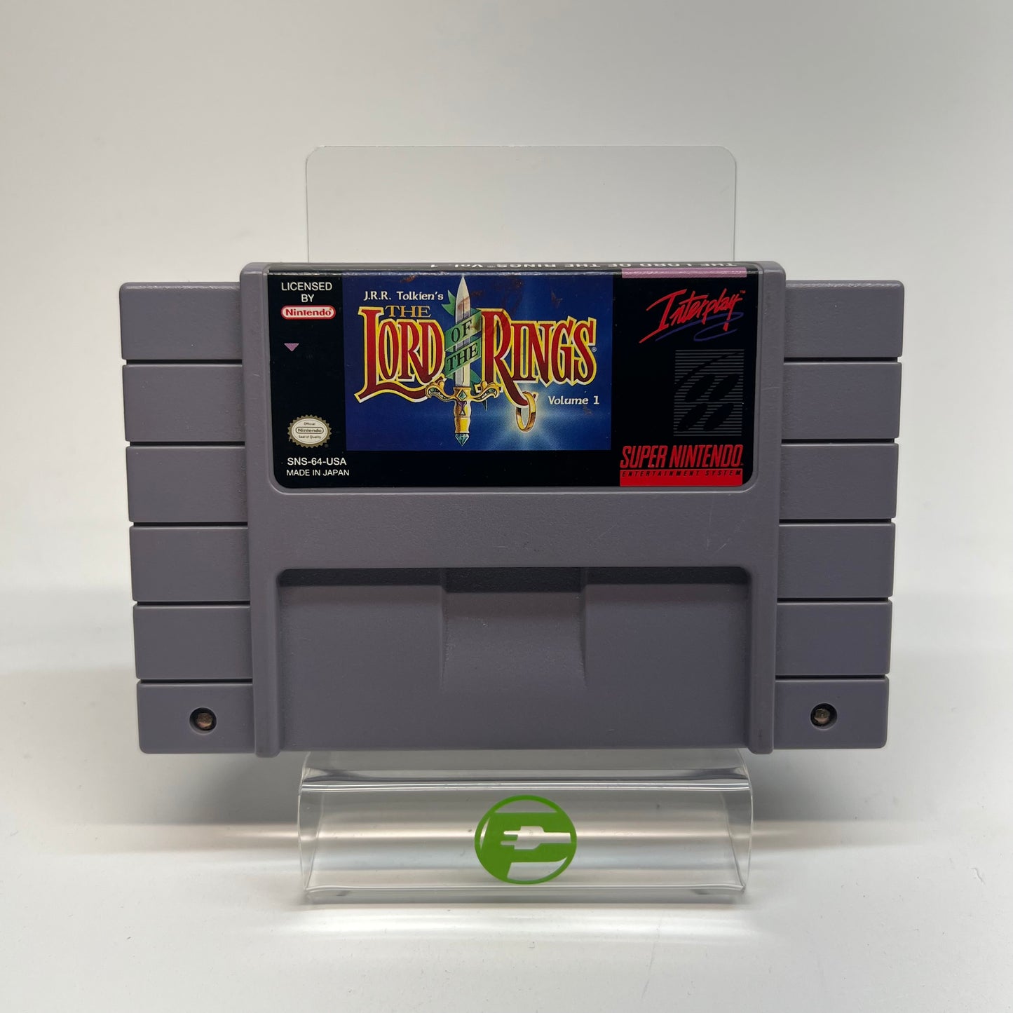 Lord of the Rings Volume 1 (Super Nintendo SNES, 1994) Cartridge Only
