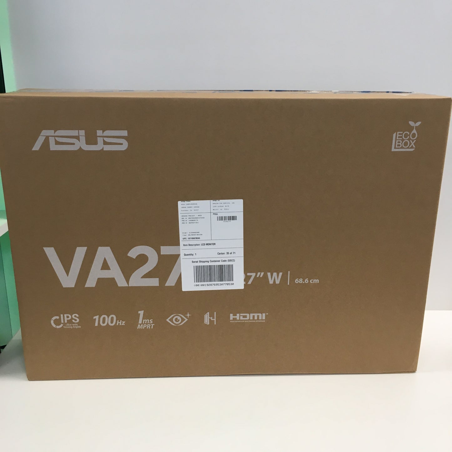 New ASUS 27" VA27E IPS LED IPS 100Hz Gaming Monitor