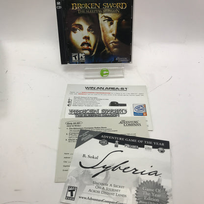 Broken Sword: The Sleeping Dragon (PC, 2003) Complete in Box CIB