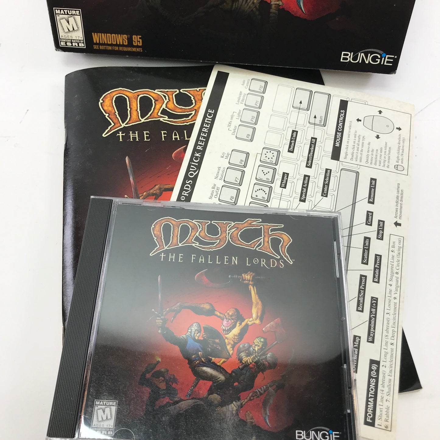 Myth: The Fallen Lords (PC, 1997) w Manual and Quick Reference Card