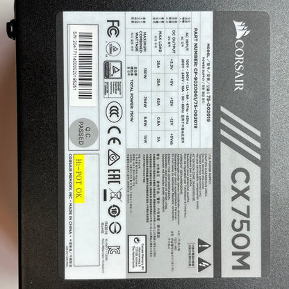 Corsair CX750M 80 Plus Bronze 750W Semi Modular Power Supply